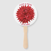 Éventail Fleur rouge (Devant)