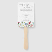 Éventail Fleur sauvage Boho jardin Programme de mariage Ven (Dos)