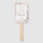 Éventail Fleur sauvage Boho | Programme de mariage floral (Dos)