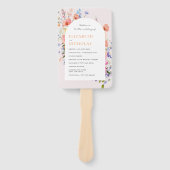 Éventail Fleur sauvage Boho | Programme de mariage floral (Devant)