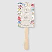Éventail Fleur sauvage Charm Pays Floral Wedding Programme (Devant)