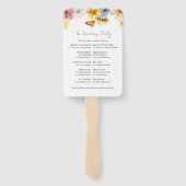 Éventail Fleur sauvage coloré | Programme de cérémonie Boho (Dos)