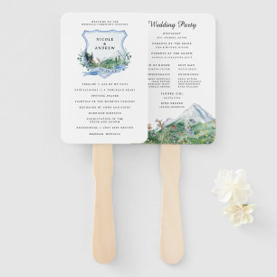 Éventail Fleur sauvage de montagne rustique Programme de