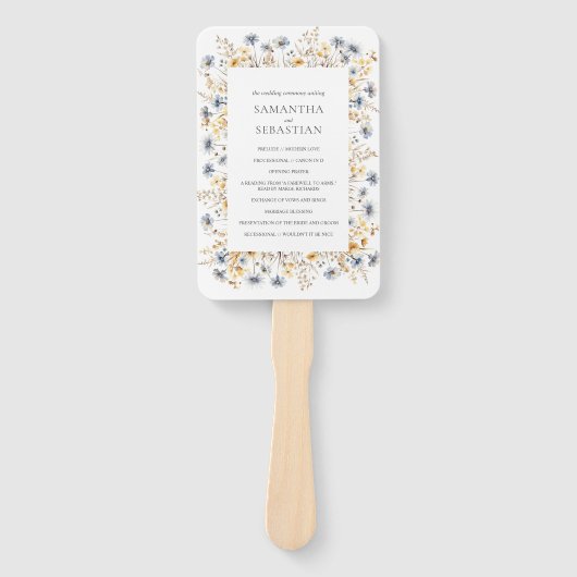 Éventail Fleur sauvage de printemps Boho | Programme de mar (Devant)