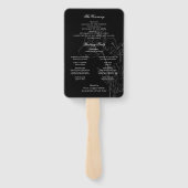 Éventail Fleur sauvage Elegant Gothic Wedding Programme (Dos)