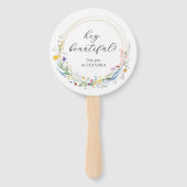 Éventail Fleur sauvage Fête des mariées Favoriser (Devant)