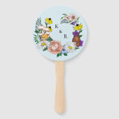 Éventail Fleur sauvage Floral Blue Champhrooms Mariage (Devant)