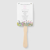 Éventail Fleur sauvage Floral Wedding Programme (Devant)