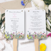 Éventail Fleur sauvage Floral Wedding Programme