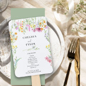 Éventail Fleur sauvage Meadow Joli programme de mariage flo