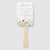 Éventail Fleur sauvage Programme de mariage sur le terrain (Devant)