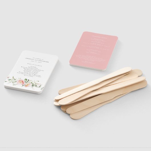 Éventail Fleur sauvage Rose Aquarelle Élégant programme de (Non-assemblé)