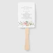 Éventail Fleur sauvage Rose Aquarelle Élégant programme de (Devant)