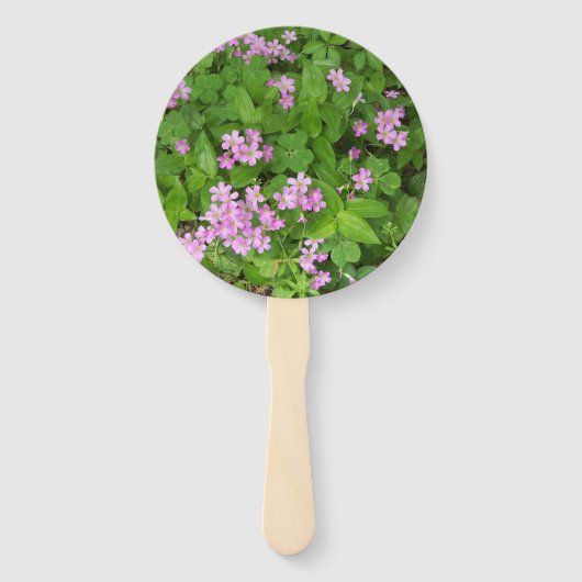 Éventail Fleur sauvage rose et verte sur ventilateur de pro (Devant)