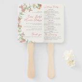 Éventail Fleur sauvage rose Rose Spring Garland Mariage (Devant et derrière)