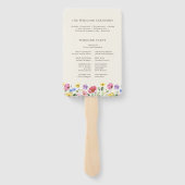 Éventail Fleur sauvage Rustic Chic Floral Boho Programme de (Dos)