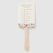 Éventail Fleur sauvage Rustic Chic Floral Mariage chronolog (Dos)