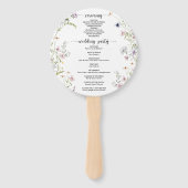 Éventail Fleur sauvage Rustic Round Wedding Programme Venti (Dos)