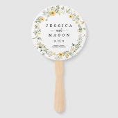 Éventail Fleur sauvage Rustic Round Wedding Programme Venti (Devant)