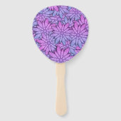 Éventail Fleur unique pourpre (Dos)