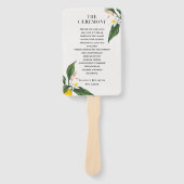 Éventail Fleurs blanches et citrons (Devant)