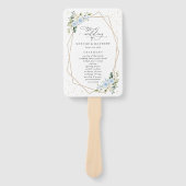 Éventail Fleurs bleues, Fleurs blanches, Boho, Programme de (Devant)