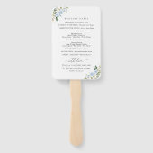 Éventail Fleurs bleues, Fleurs blanches, Boho, Programme de (Dos)