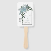 Éventail Fleurs bleues poussiéreuses en arche, programme de (Devant)