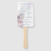 Éventail Fleurs Dans Mason Jar Chic Programme De Mariage Fl (Dos)