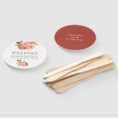 Éventail Fleurs d'aquarelle de mariage printemps préférez (Non-assemblé)