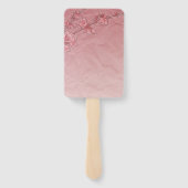 Éventail Fleurs de Cerisier rose Programme de mariage Fans (Dos)