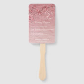 Éventail Fleurs de Cerisier rose Programme de mariage Fans (Devant)