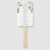 Éventail Fleurs de flamme Programme de mariage Fan Timeline (Dos)