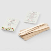 Éventail Fleurs de fraises rouges sucrées Mariage (Non-assemblé)