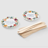 Éventail Fleurs de jardin anglais wreath design mariage (Non-assemblé)