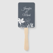 Éventail Fleurs De Printemps Modernes. Couple Noms Typograp (Dos)