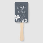 Éventail Fleurs De Printemps Modernes. Couple Noms Typograp (Devant)