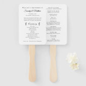 Éventail Fleurs de soleil florales rustiques Programme de m (Devant et derrière)