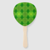 Éventail FLEURS DE VIE - mélange vert motif (Dos)