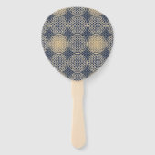 Éventail FLEURS DE VIE - motif de sable bleu (Dos)