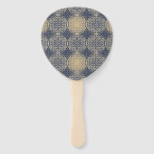 Éventail FLEURS DE VIE - motif de sable bleu (Devant)
