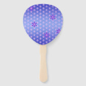 Éventail FLEURS DE VIE - motif rose violet (Dos)