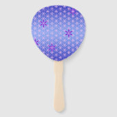Éventail FLEURS DE VIE - motif rose violet (Devant)