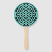 Éventail FLEURS DE VIE - Symbole de géométrie sacrée plein (Devant)