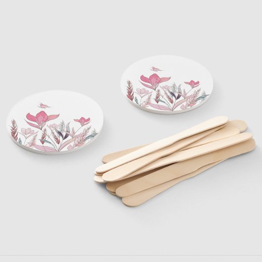 Éventail Fleurs d'eau (Non-assemblé)