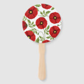 Éventail Fleurs d'été joyeuses floraison de pavot (Dos)