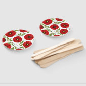 Éventail Fleurs d'été joyeuses floraison de pavot (Non-assemblé)