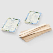 Éventail Fleurs d'hortensia bleues Roses blanches Programme (Non-assemblé)