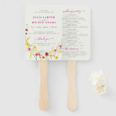 Éventail Fleurs d'orchidées violettes roses Mariage de cour (Devant et derrière)