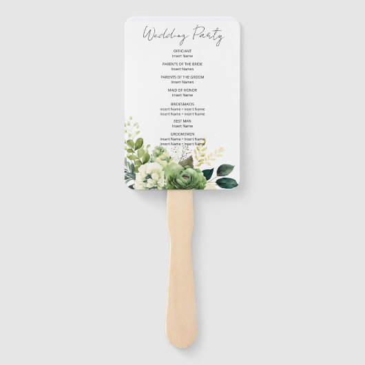 Éventail Fleurs Et Mariage De Verdure (Dos)